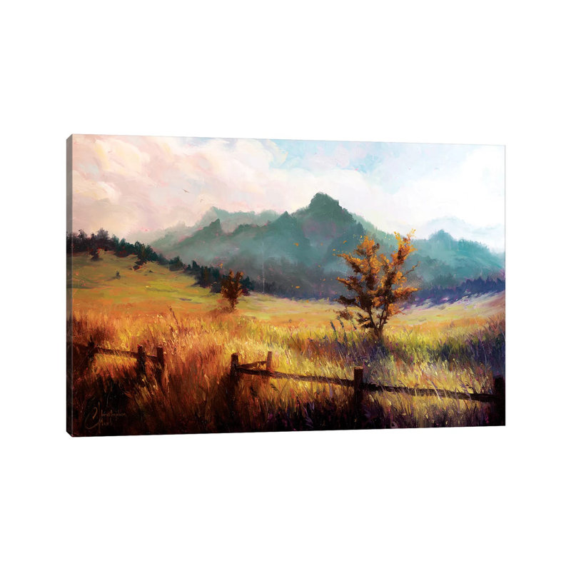 Reproduction d’art, "Flatiron Mountains" par Christopher Clark, Toile tendue, Pas de tapis, H 8 po x l 12 po x P 0,75 po