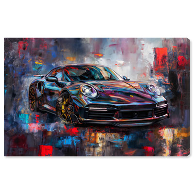 Turbocharged Porsche I Canvas Lux Car Paintings by Art Remedy