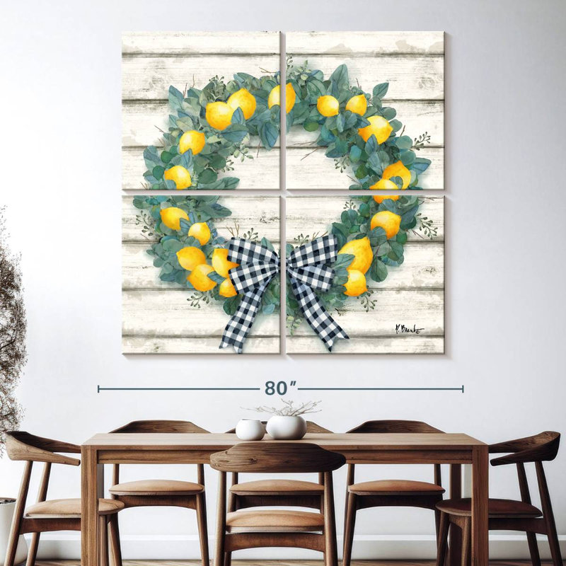 Yarlin Lemon Wreath, 74" H x 74" W