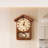 Brown Solid Wood House Shaped Pendulum Wall Clock