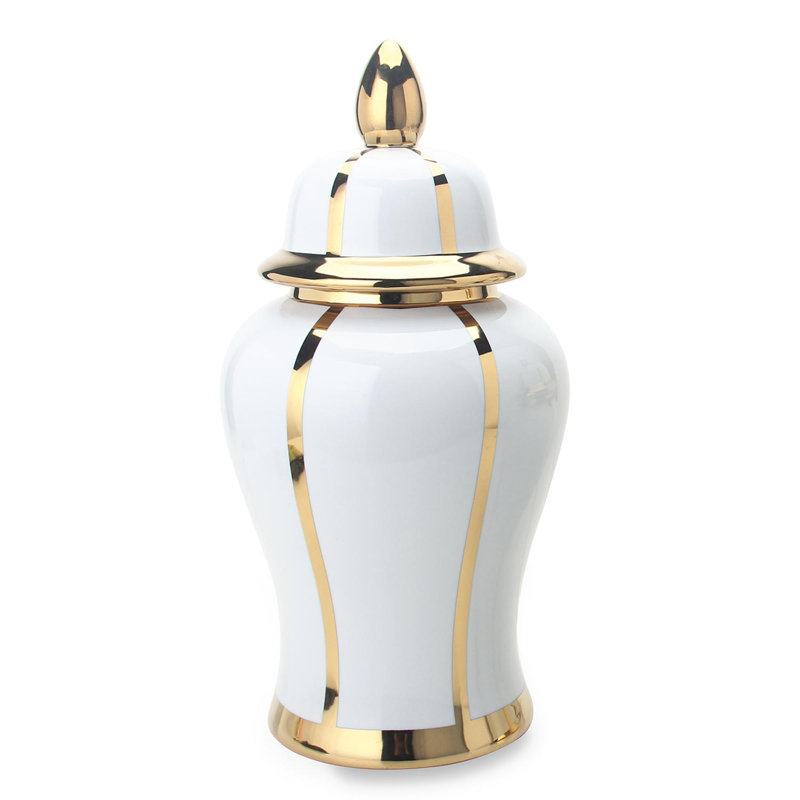 Jar with Removable Lid, White
