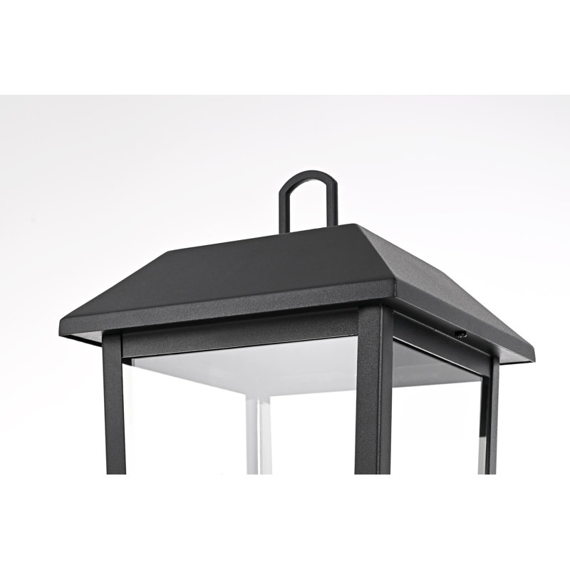 Lampadaire d'extérieur noir 8 x 18 pouces Nilles