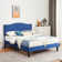 Auxter Platform Bed Frame with Height Adjustable Upholstered Headboard No Box Spring Needed