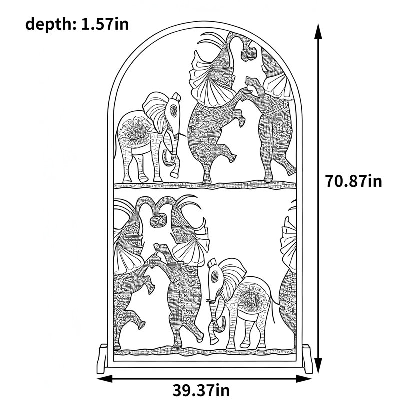 Belinda, H 70,87 po x l 39,37 po x P 1,57 po