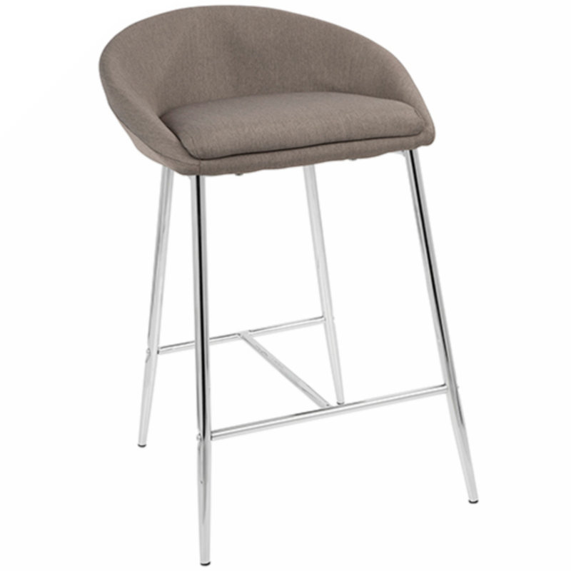 Chaise de salle à manger Kenn, Gris, Argent