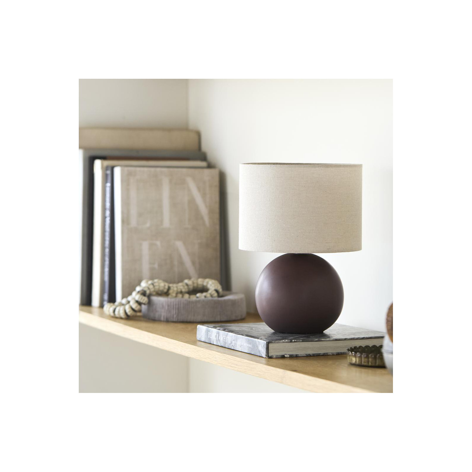 Pramit Accent Table Lamp, Brown