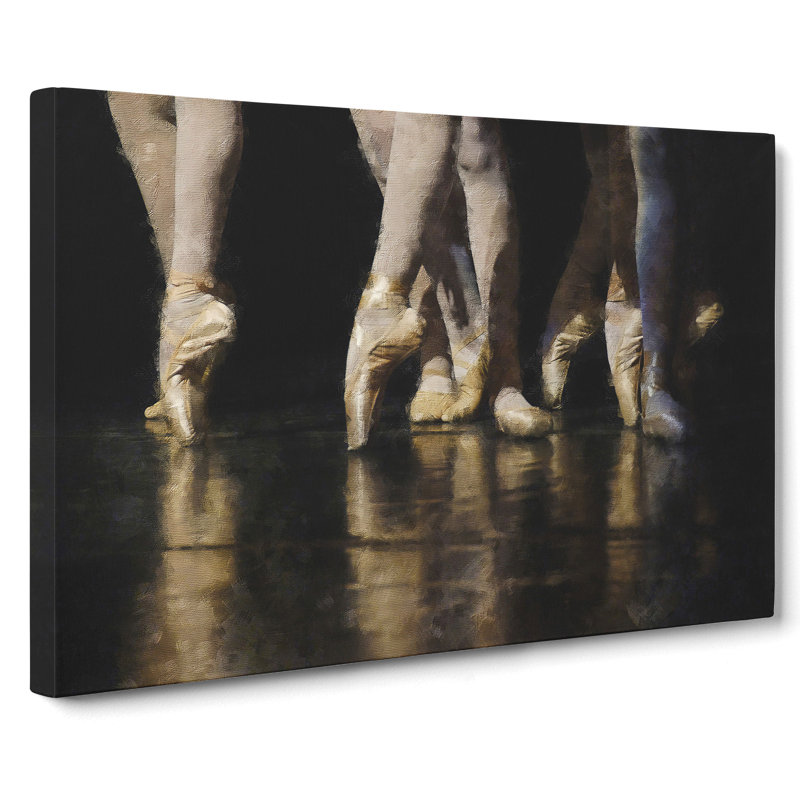 The Ballet Dancers - Wrapped Canvas Painting, 50cm H x 76cm W x 3cm D