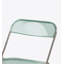 Chaise fantôme pliante transparente avec structure chromée, empilable et peu encombrante pour la vie moderne.