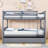 Full Over Full Wood Bunk Bed With Twin Trundle, Ladder And Guardrails-388486525