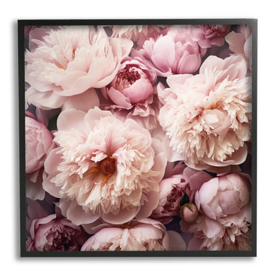 Az-499, reproduction de photo de fleurs roses encadrées sur toile par Riley B