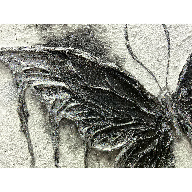 «Vintage Butterfly Art Oil Paint», reproduction d'art
