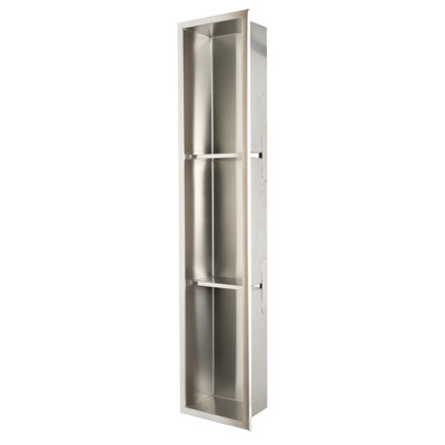 Niche de douche verticale en acier inoxydable