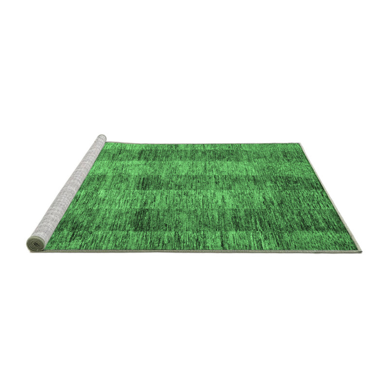 Washable Striped Indoor Rug, Square 4'