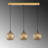 Elegant Gold Chandelier, Adjustable Height (37 - 46.1 inches), Metal Body, 30.3 in Diameter | 3 x E27 Max 40W Sockets, Base Plate: 30.7 x 2.4 x 1.6 inches | Perfect for Living Room & Dining Spaces, Stylish Lighting Solution