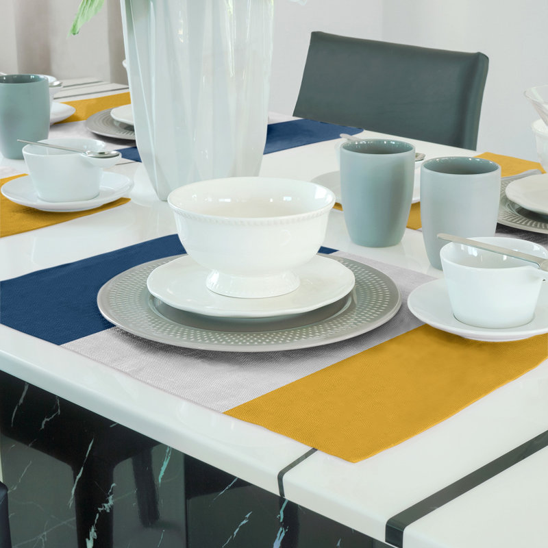 Récapitulatif de 18 po California, Bleu / Jaune, Polyester sergé