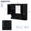 Armoire à pharmacie murale de 89 cm (35 po) avec miroir et tablettes de rangement, noire-1127821094