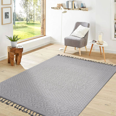 4X6 / Medallion Indoor / Outdoor Area Rug Stain Resistant, Non-Shedding, Friendly For Living Room, Bedroom, Dining Room And High-Traffic Areas
