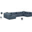Canapé modulaire en similicuir 6 pièces Houswerth-94884340