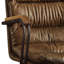 Chaise de bureau en cuir Whisky rétro rembourrée de mousse avec siège pivotant et accoudoirs pour un espace de travail confortable