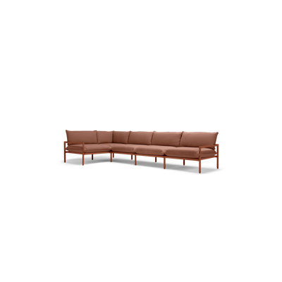 136 " W L-Shaped Patio Sectional with Cushions