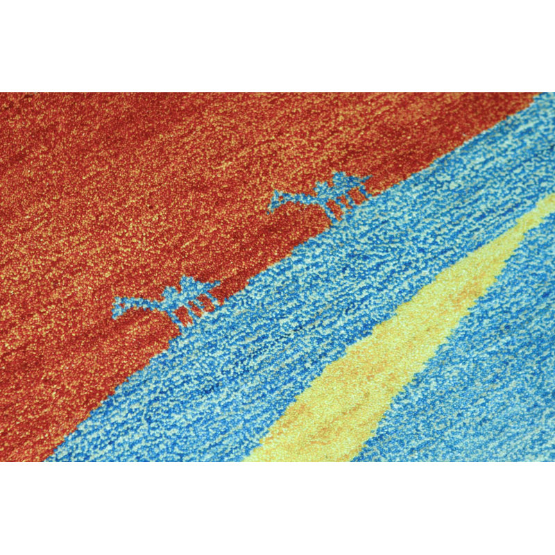 Hand Woven Wool Abstract Area Rug