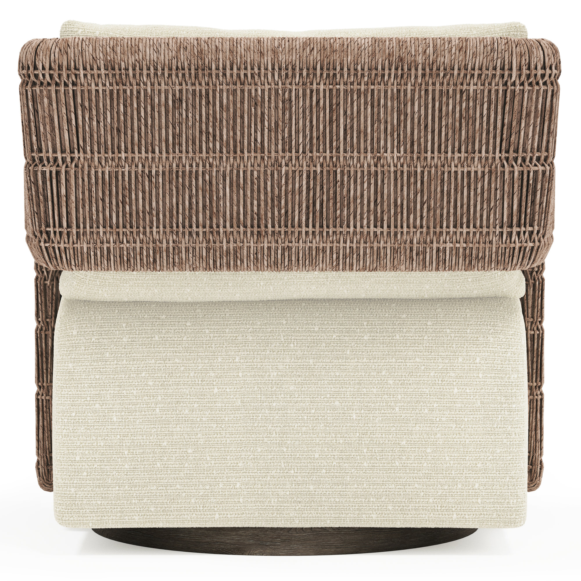 Bernhardt Maldives Outdoor Swivel Chair, Cream