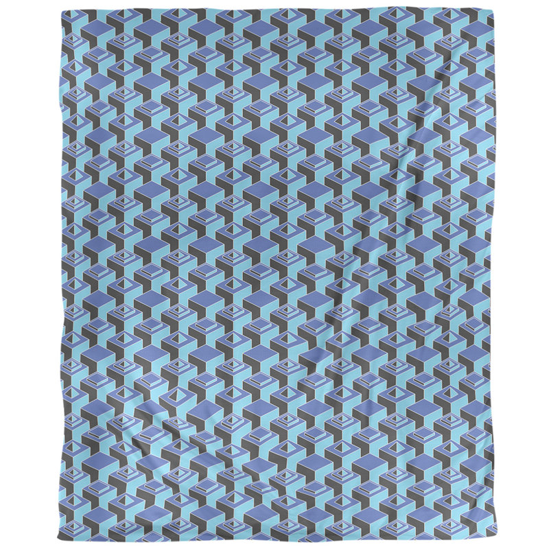 Housse de couette simple à motif de gratte-ciels foncés, Housse de couette pour très grand lit, Bleu/bleu sarcelle