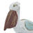 Wood Pelican Decorative Multi Colored Sculpture