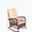 Chaise berçante d'extérieur surdimensionnée en osier avec coussins épais-810021072