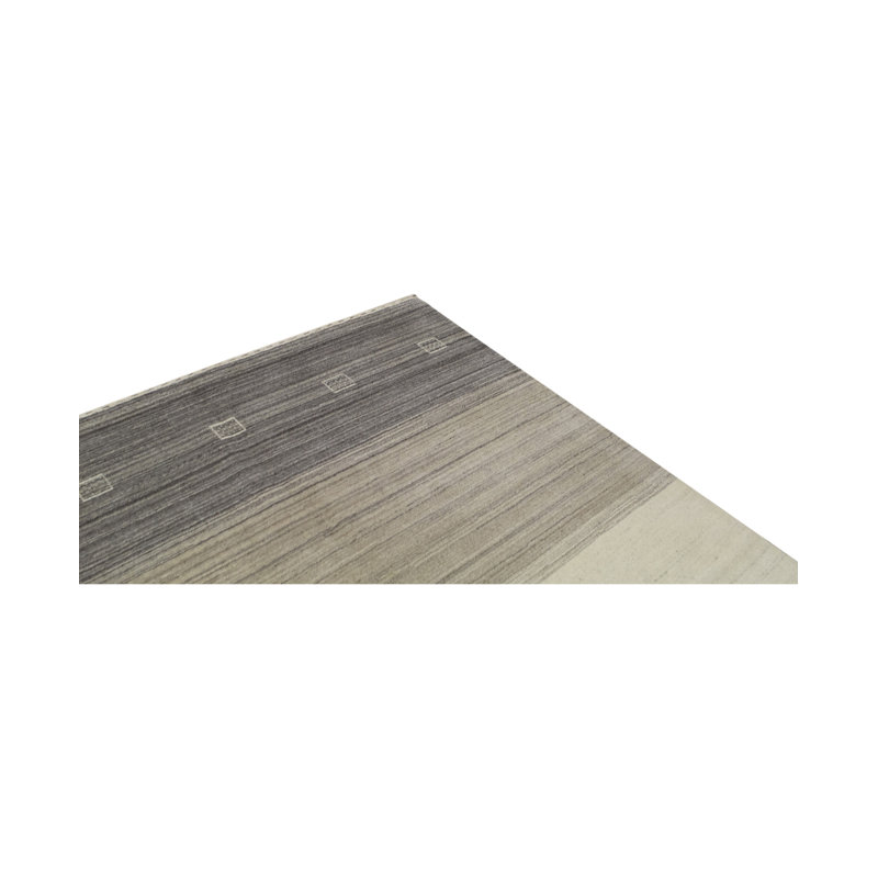 Gabbeh Wool Striped Area Rug in Natural/Beige