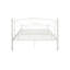 Structure de lit double en métal - blanc, style moderne, fabriquée pour la durabilité, silencieuse et silencieuse, facile à assembler, sans sommier tapissier, s'adapte à un matelas de 8 pouces et plus, capacité de poids maximale de 600 lb