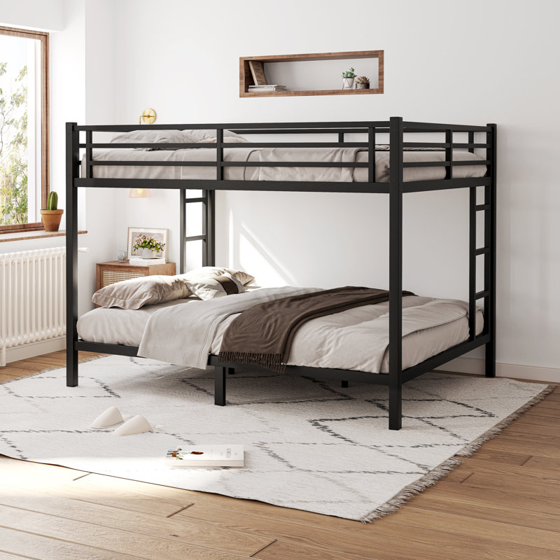 Queen Over Queen Bunk Bed, Black
