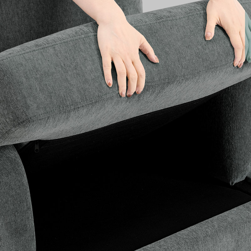 Upholstered Armchair, Grey