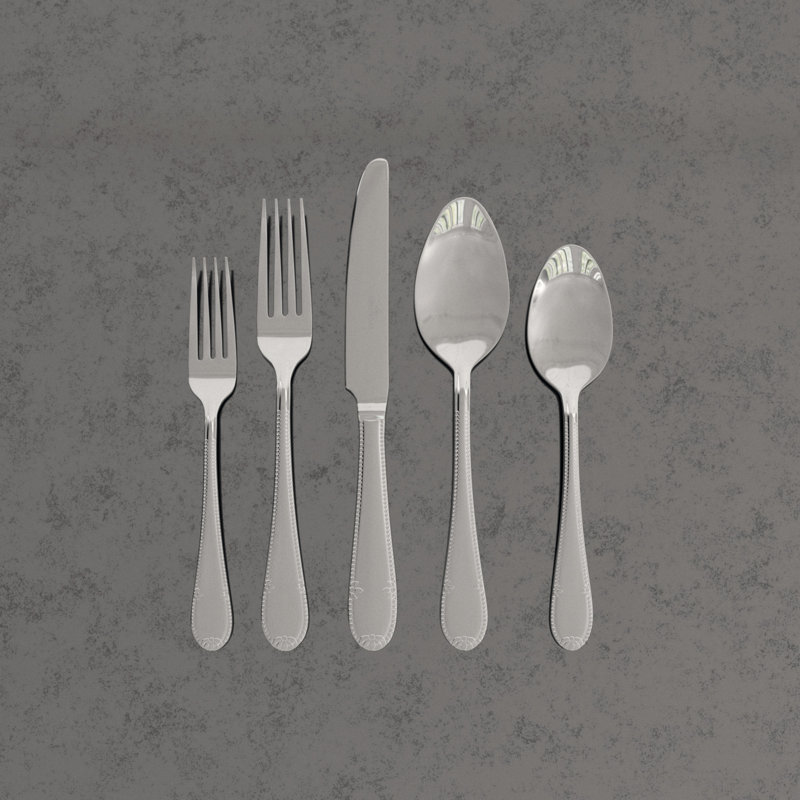 Mademoiselle 20 Piece Stainless Steel Flatware Set, Service for 4