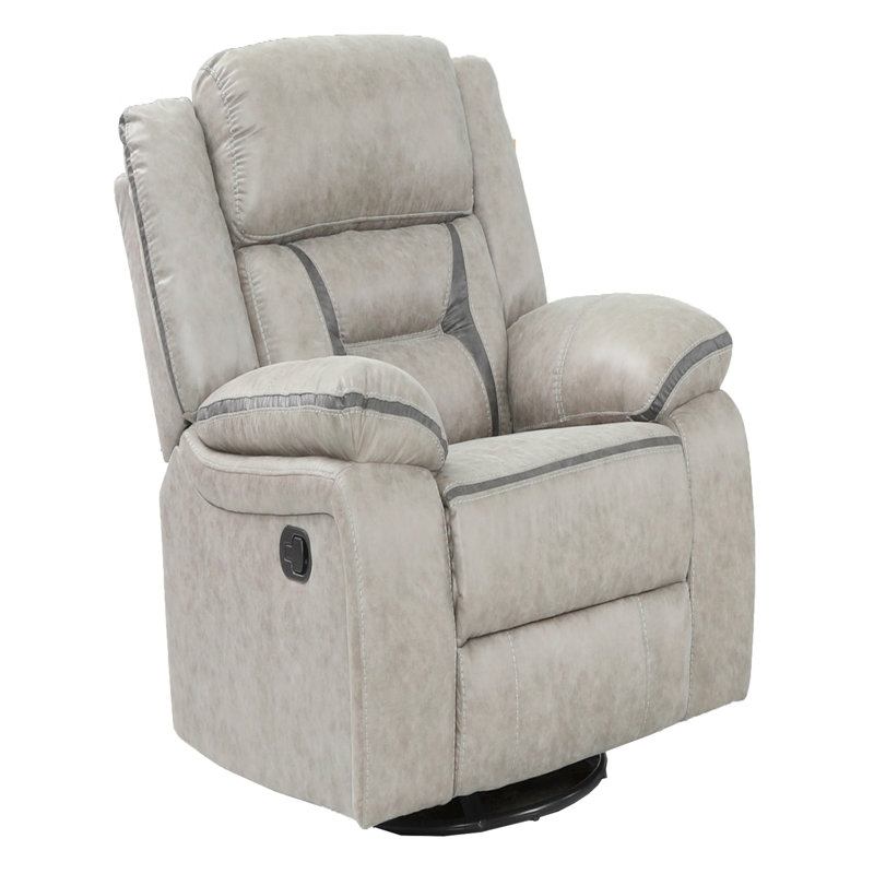 Fauteuil inclinable en similicuir au fini bois