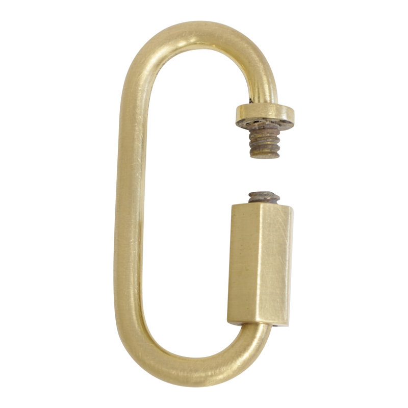 Chaîne à maillons rapides, H 1,97 po x l 0,79 po x P 0,16 po, Laiton brossé