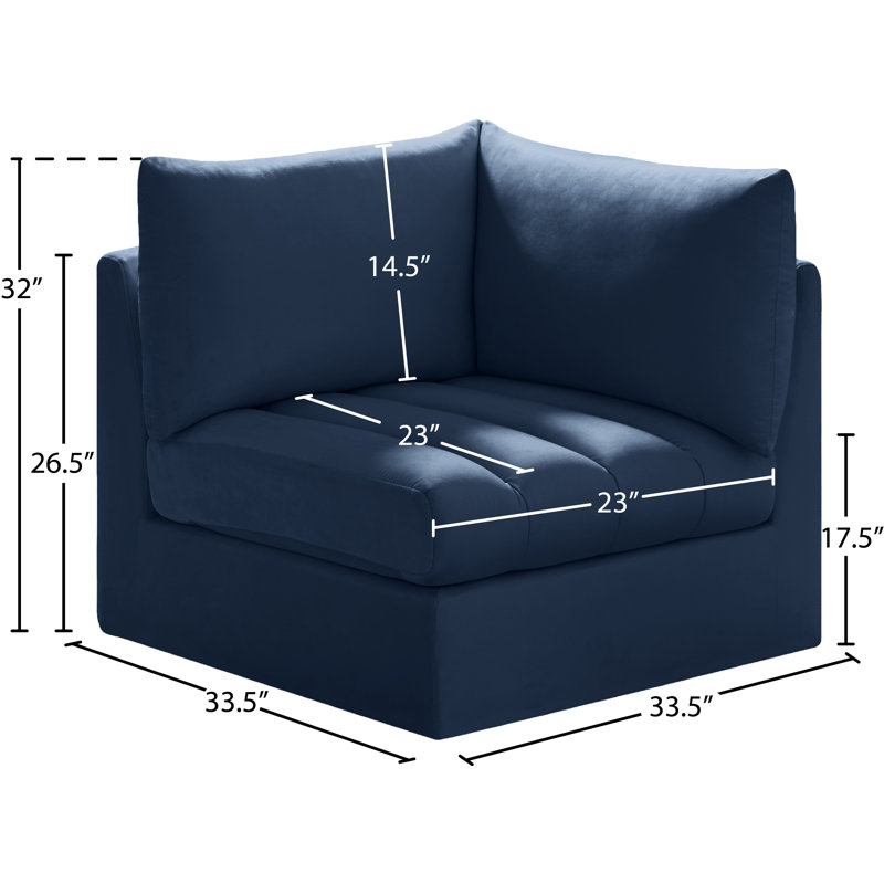 Jacob Velvet Armchair, Navy Velvet