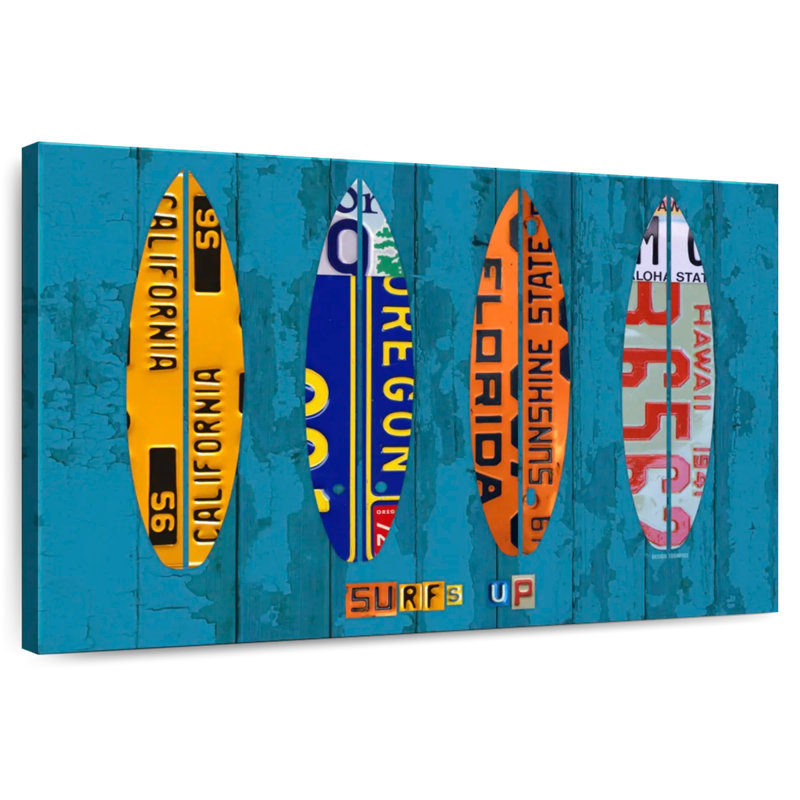 Senne Surf License Plates, 30" H x 45" W