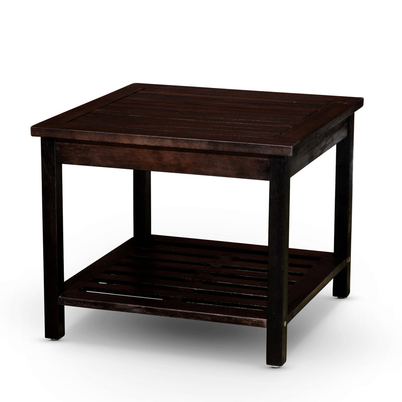 Mansel Solid Wood End Table, Espresso