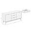 Buffet 59,1 po avec 2 portes et 3 tiroirs Kaleo-2103411512