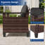 Ensemble de patio 8 pièces avec foyer de 28 po, canapé en rotin PE avec repose-pieds et structure robuste-1676658705