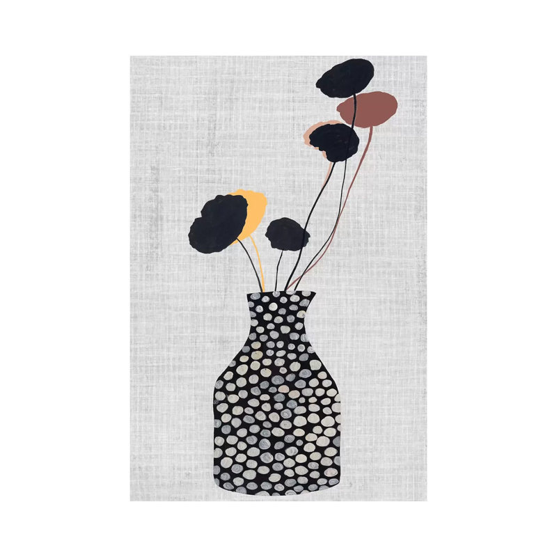 Decorated Vase With Plant II by Melissa Wang - Wrapped Canvas Print, 45.72cm H x 30.48cm W 1.9cm D