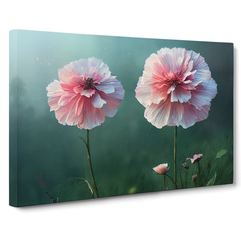 Beauteous Carnation Flowers - Wrapped Canvas Print, 35cm H x 50cm W x 3cm D