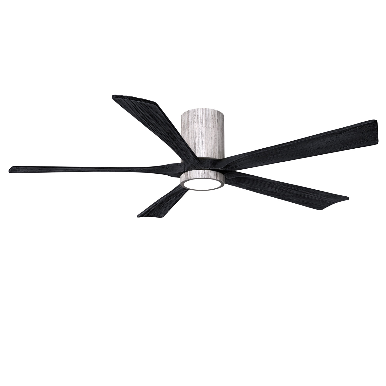 Irene 5 - Blade LED Ceiling Fan with Light Kit Included, Matte Black, Barn Wood Tone, 60"
