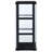 Callie Black Glass 3-Shelf Curio Cabinet