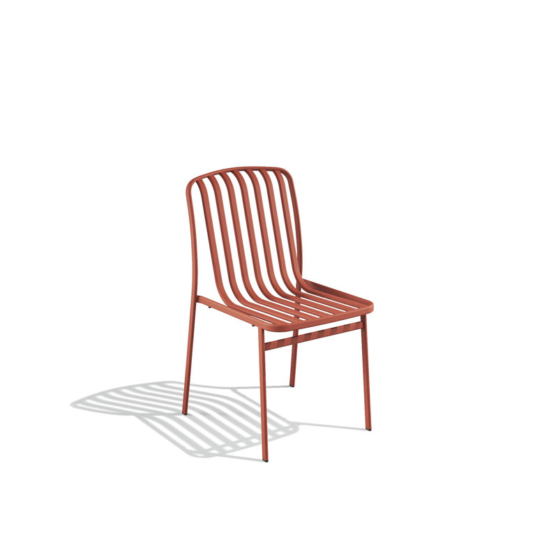Chaise empilable sans accoudoirs Kano, Terre cuite