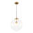 1-light Ribbed Glass Single Pendant-1277257772