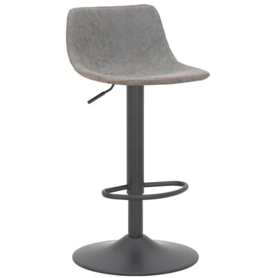 Yasmine Swivel Upholstered Adjustable Height Counter Stool with Metal Frame