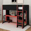 Lit mezzanine simple avec bureau intégré, garde-robe, DEL et tiroir-261063670