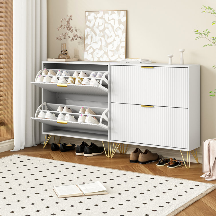 32 Pair Shoe Storage Cabinet with Anti-tipping Device